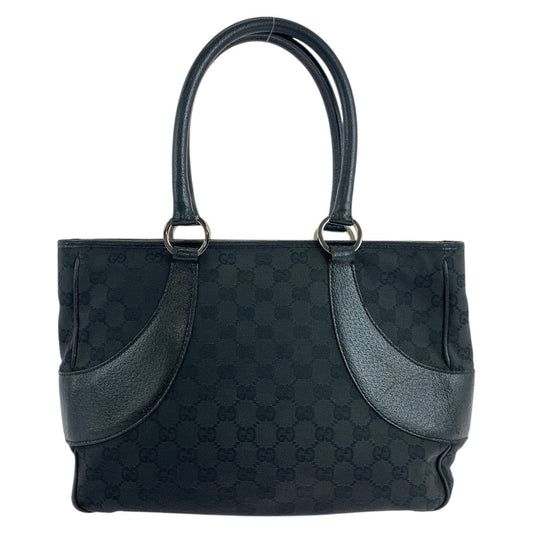GUCCI Tote Bag 113 011 GG canvas Black SilverMetal