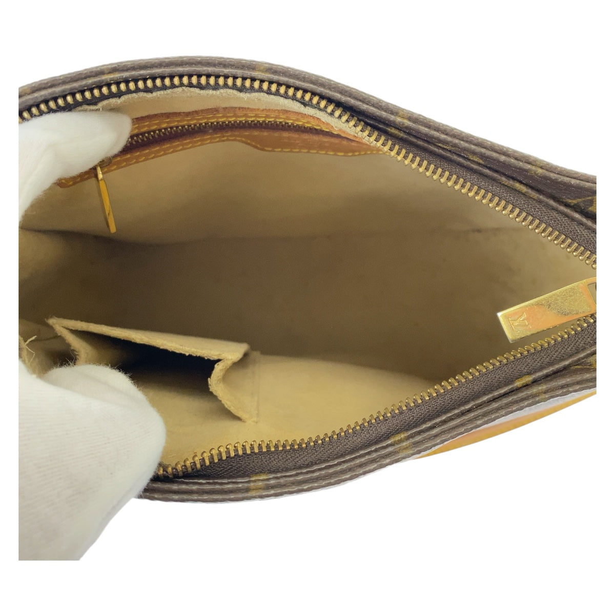LOUIS VUITTON Shoulder Bag M51146 PVC Brown Gold Metal Monogram LoopingMM