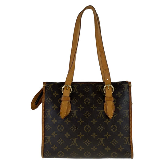 LOUIS VUITTON Tote Bag M40007 PVC Brown Gold Metal Monogram Popan cool o