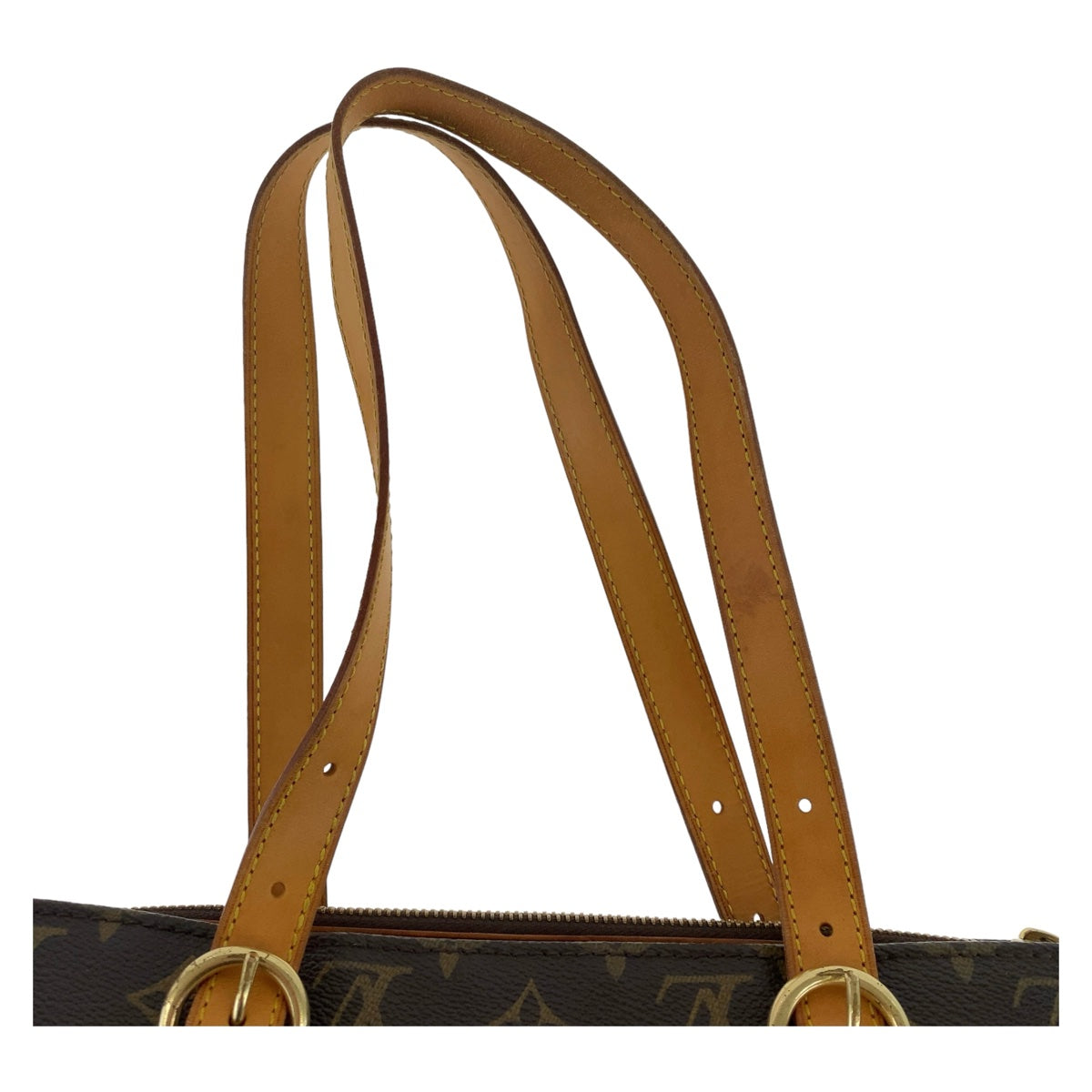 LOUIS VUITTON Tote Bag M40007 PVC Brown Gold Metal Monogram Popan cool o