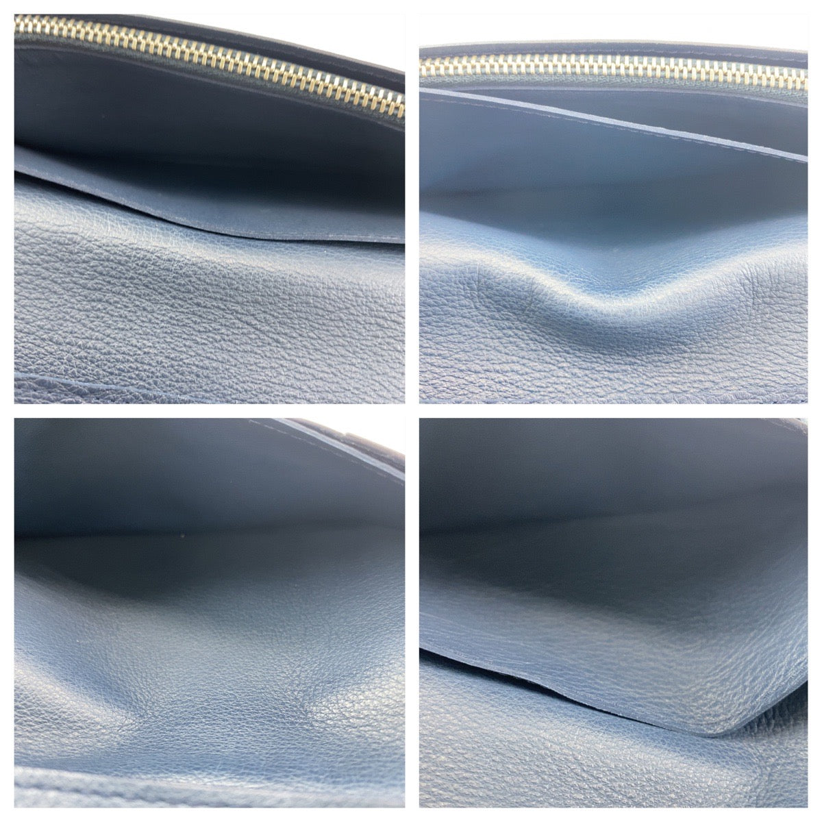 LOUIS VUITTON Long Wallet Purse M58818 leather Navy Taurillon Clemence Leather Portefeuille Braza