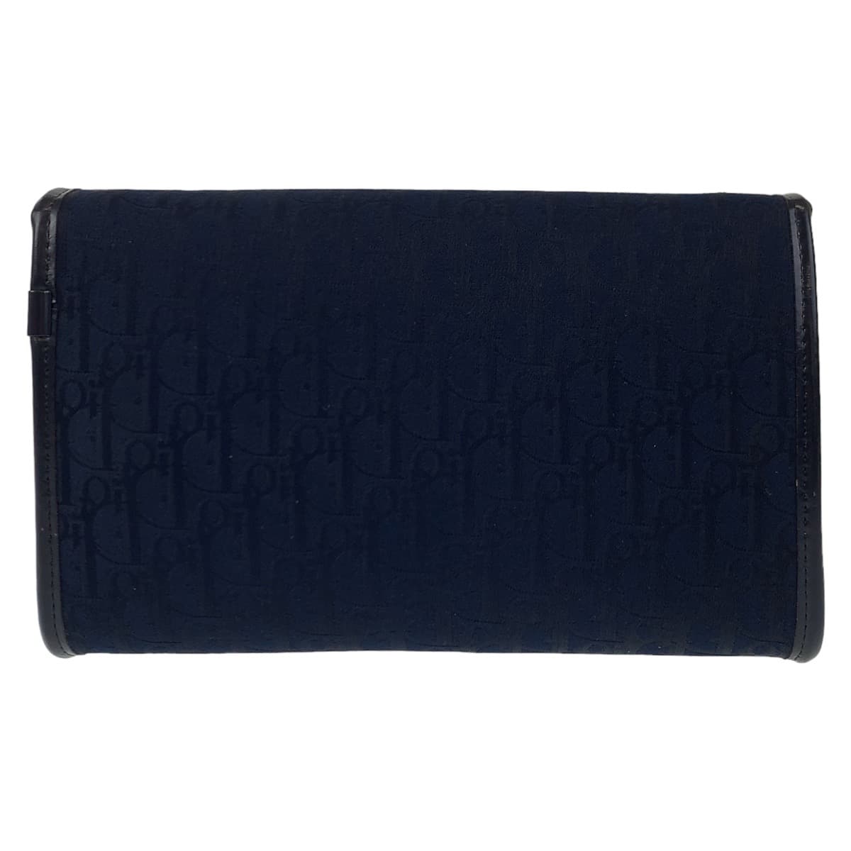 Dior Shoulder Bag canvas Navy Gold Metal Trotter