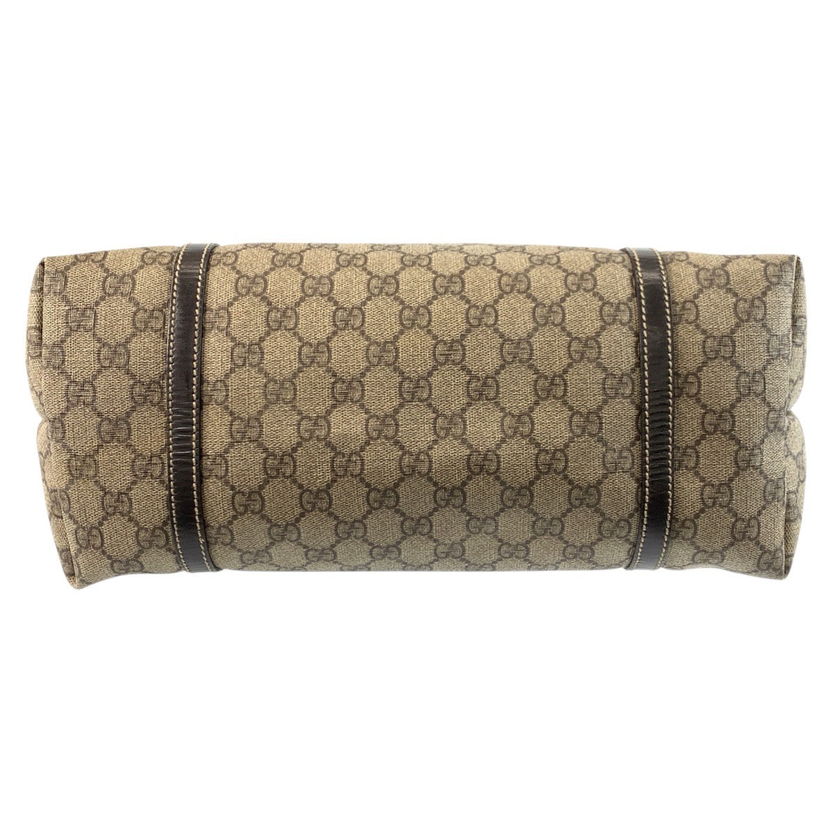 GUCCI Tote Bag 197953 GG Supreme Canvas Brown Gold Metal