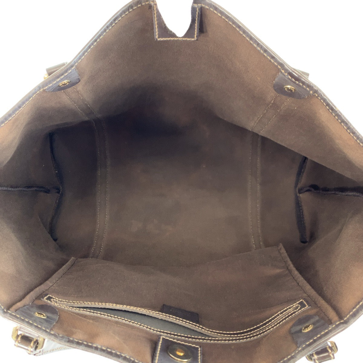 GUCCI Tote Bag 197953 GG Supreme Canvas Brown Gold Metal