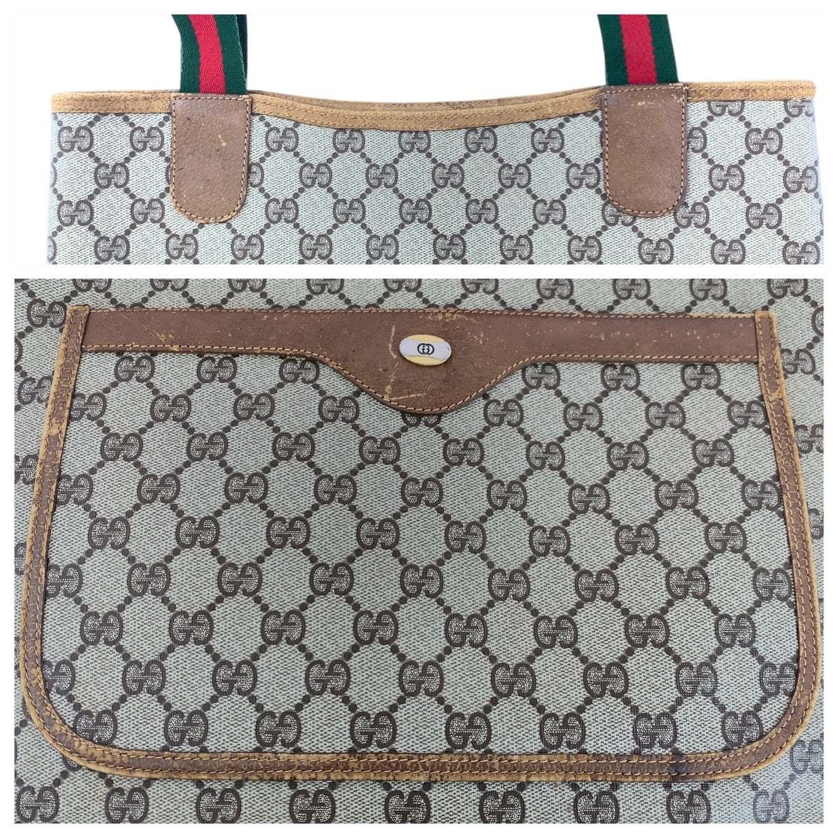 GUCCI Tote Bag 39.02.003 GG Supreme Canvas beige Sherry line