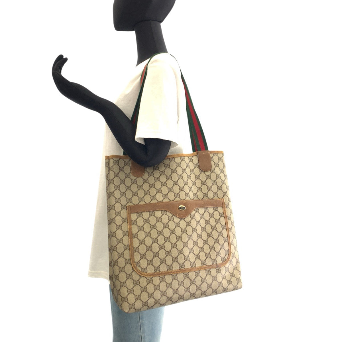 GUCCI Tote Bag 39.02.003 GG Supreme Canvas beige Sherry line