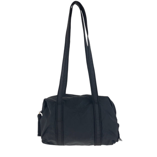 PRADA Shoulder Bag Nylon Black SilverMetal Test logo