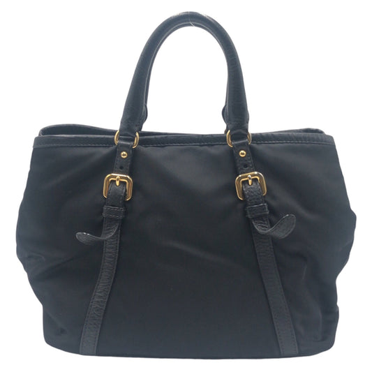 PRADA Shoulder Bag Nylon Black GoldMetal Test