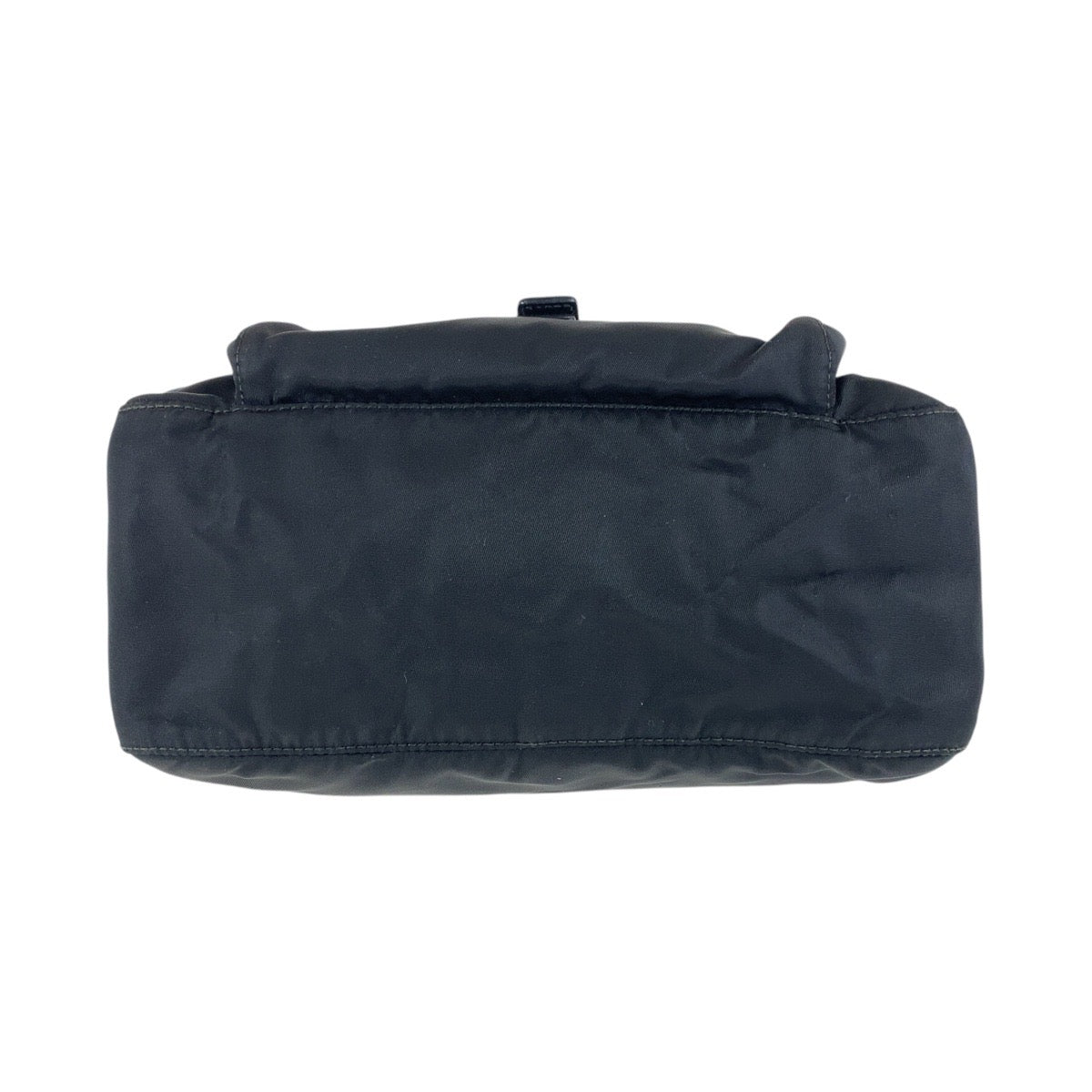 PRADA Shoulder Bag Nylon Black SilverMetal Test Triangle With logo