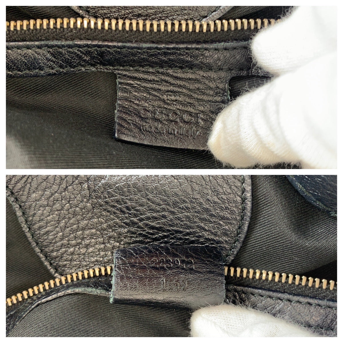 GUCCI Tote Bag 223972 GG canvas Black Silver Metal