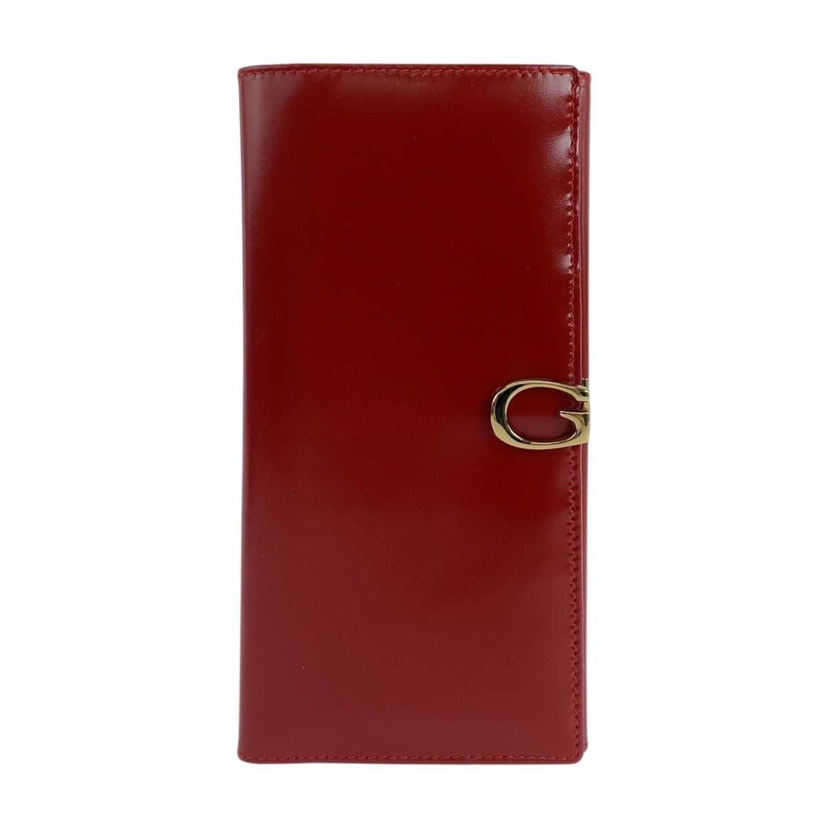 GUCCI Long Wallet Purse 035 3231 1840 0 leather Red Gold Metal
