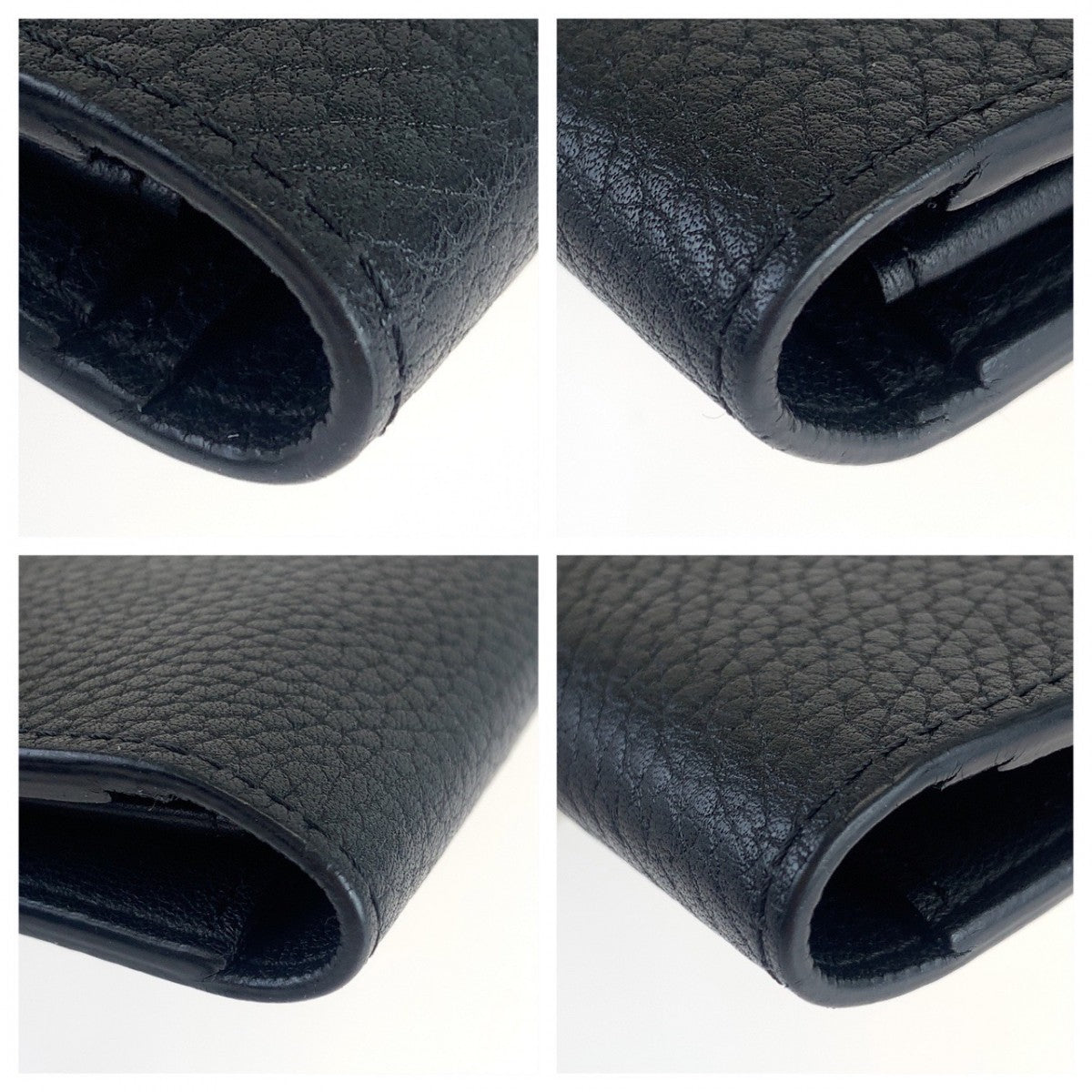 LOUIS VUITTON Long Wallet Purse M58192 leather Noir black black Taurillon Clemence Leather Portefeuille Braza