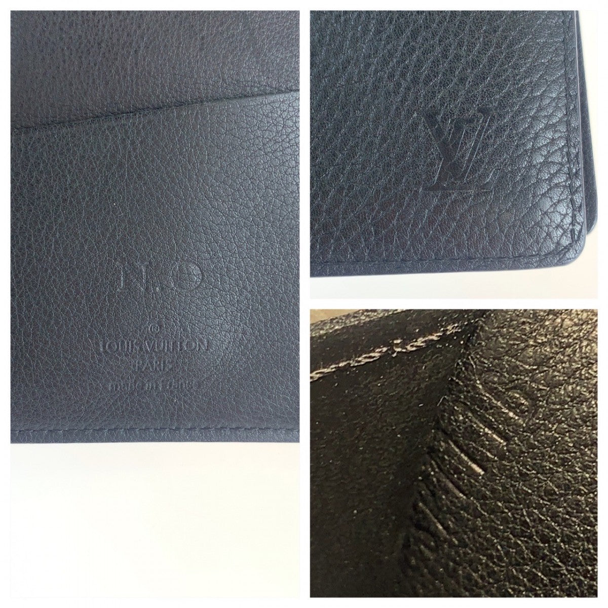 LOUIS VUITTON Long Wallet Purse M58192 leather Noir black black Taurillon Clemence Leather Portefeuille Braza
