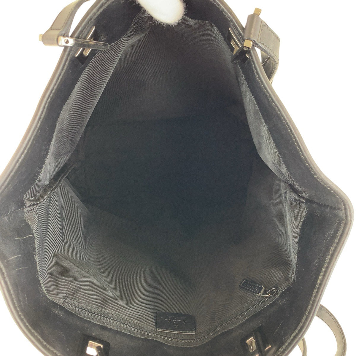 GUCCI Tote Bag 31243 GG canvas Black SilverMetal