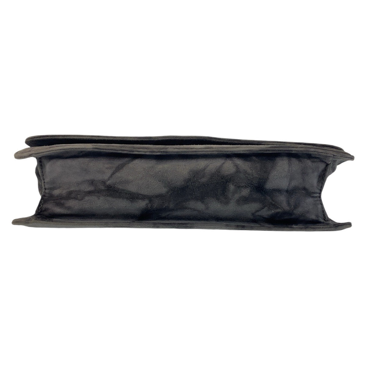 PRADA Shoulder Bag Suede gray Plastic Chain