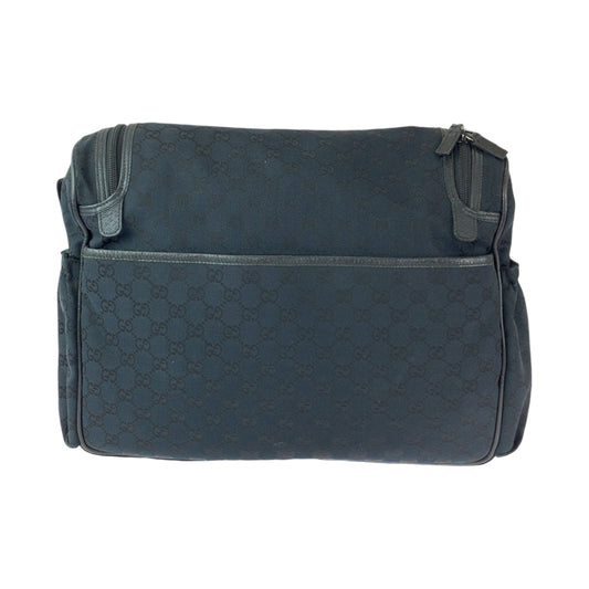 GUCCI Shoulder Bag 123326 GG canvas Black SilverMetal