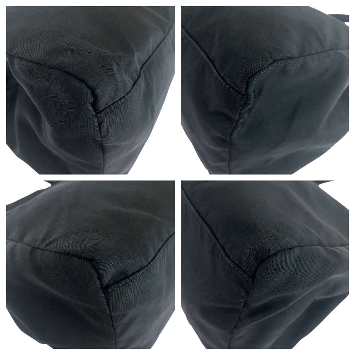 PRADA Tote Bag Nylon Black SilverMetal Test Triangle With logo