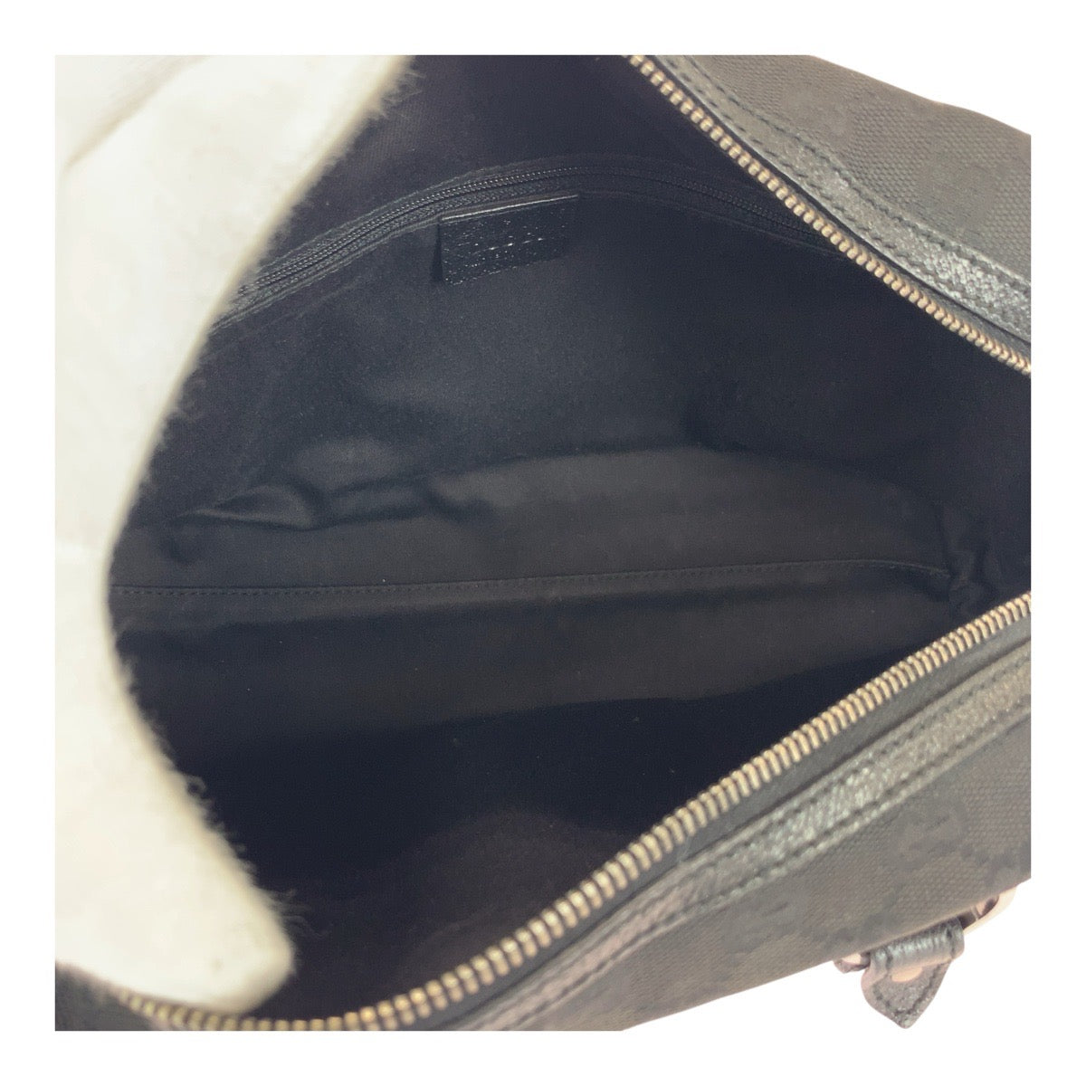 GUCCI Handbag 113009 GG canvas Black SilverMetal