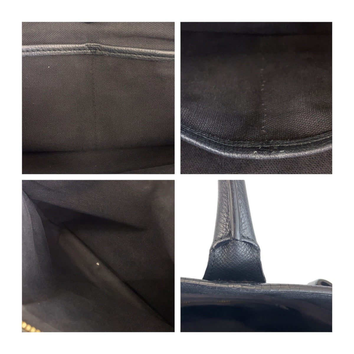 BURBERRY Tote Bag ITCF&10SCA leather Black Multicolor Gold Metal