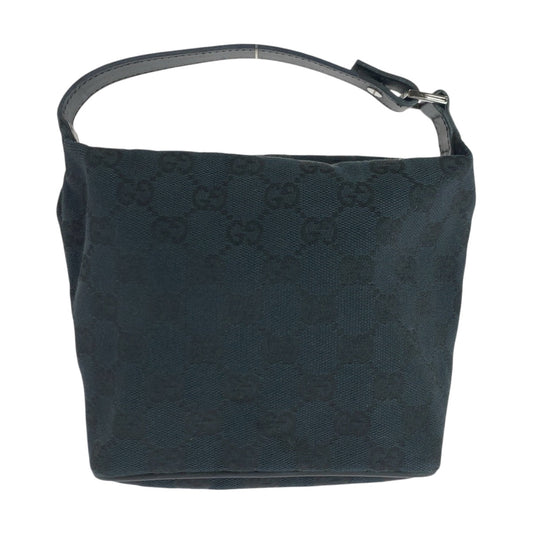 GUCCI Handbag 039 1147 GG canvas Black SilverMetal