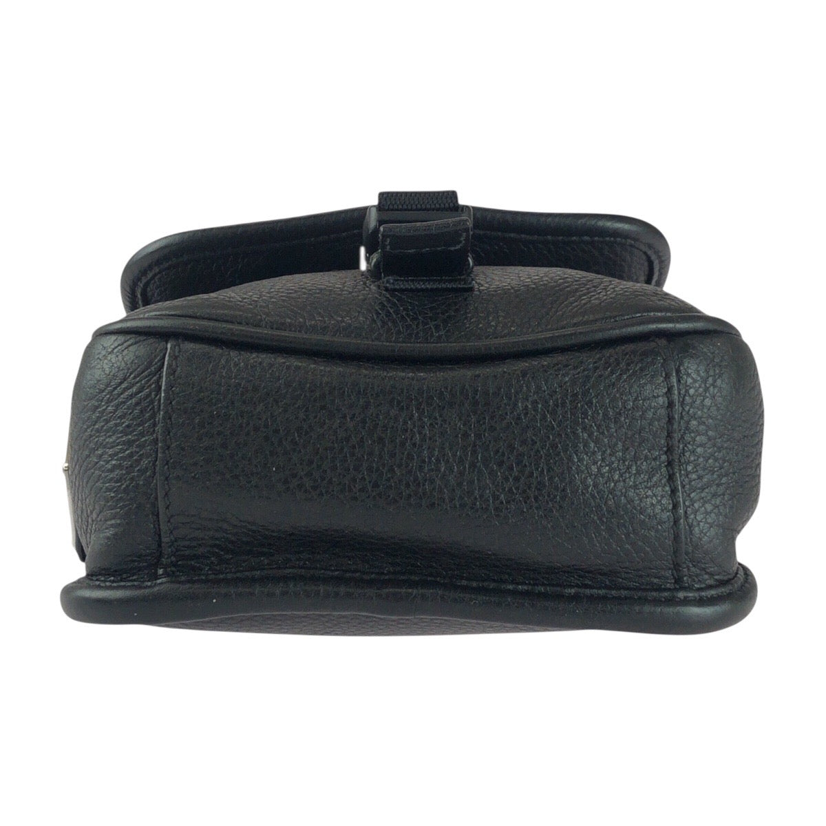 PRADA Shoulder Bag PVC Black Silver Metal Vittero Triangle With logo