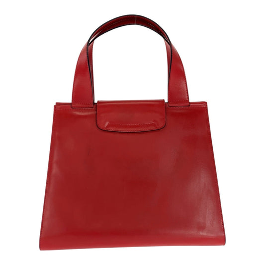 CELINE Handbag 7/02 leather Red Gold Metal Horse Carriage