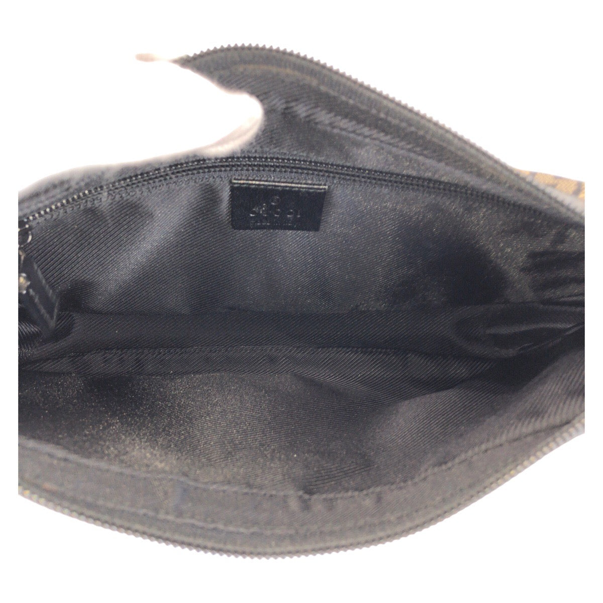 GUCCI Shoulder Bag 019 0433 GG canvas Beige Black Gold Metal