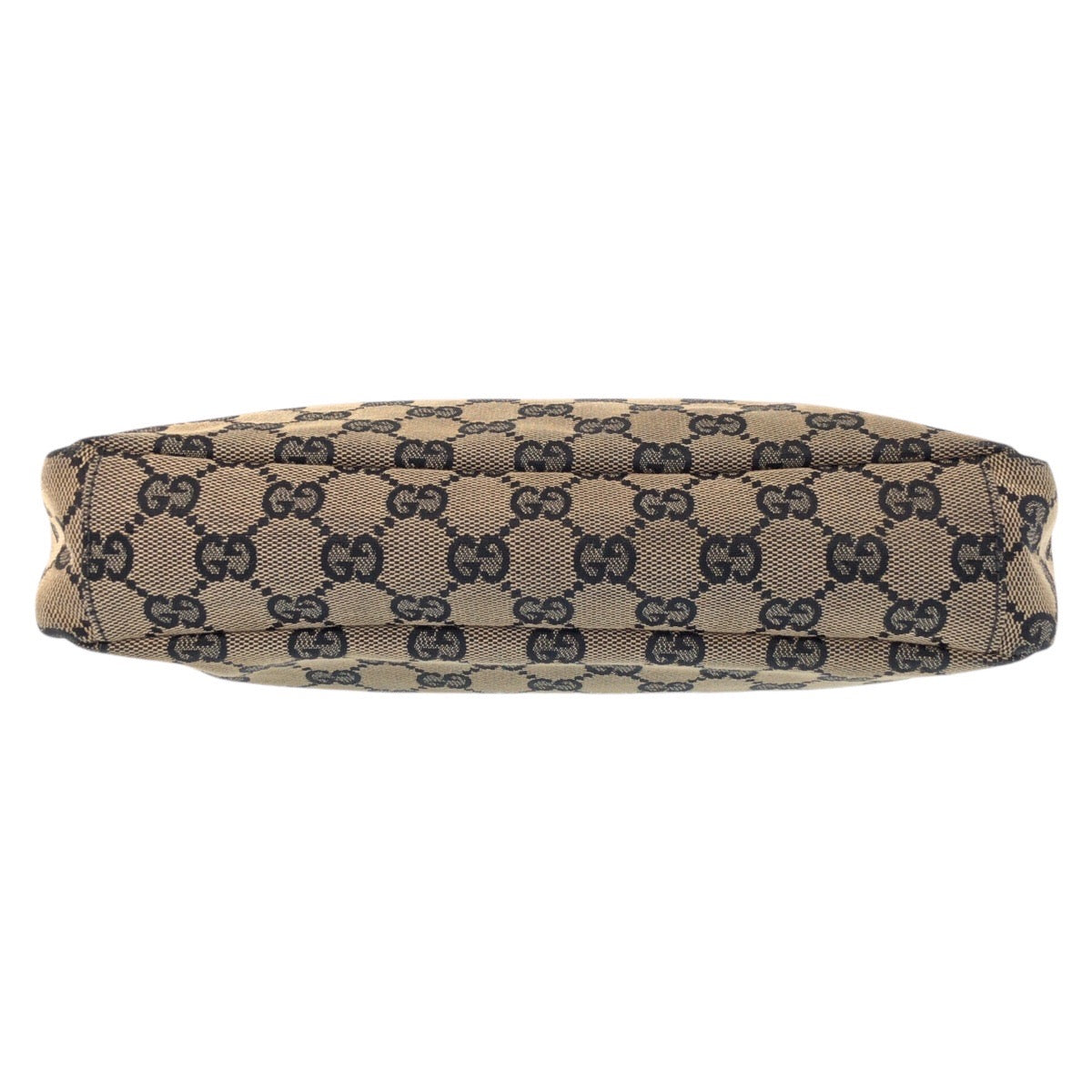 GUCCI Shoulder Bag 019 0433 GG canvas Beige Black Gold Metal