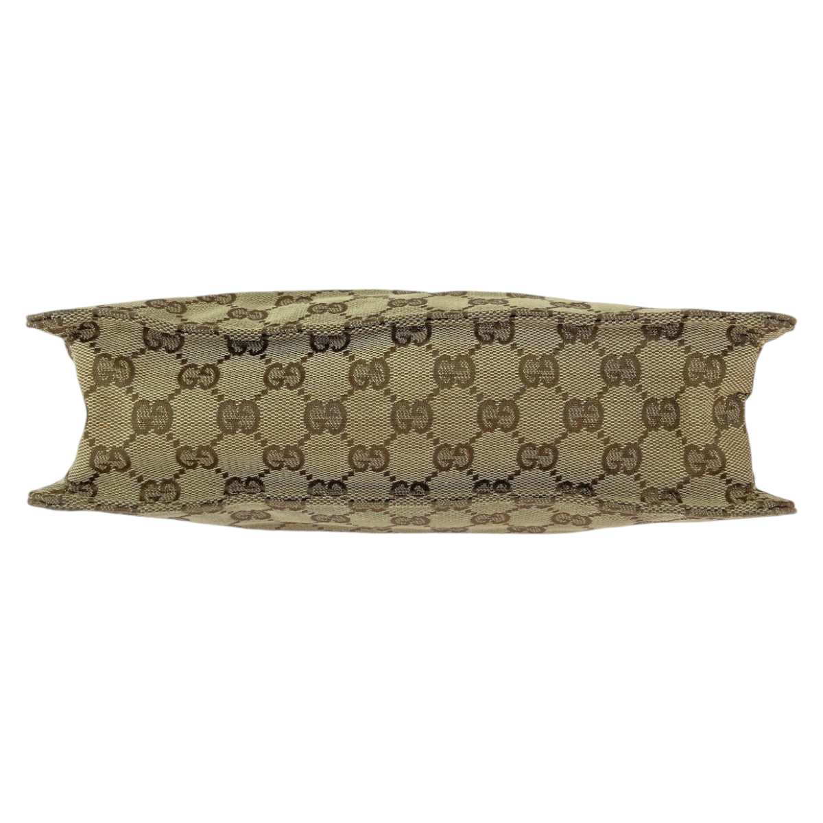 GUCCI Shoulder Bag 120841 GG canvas Brown Silver Metal Eclipse