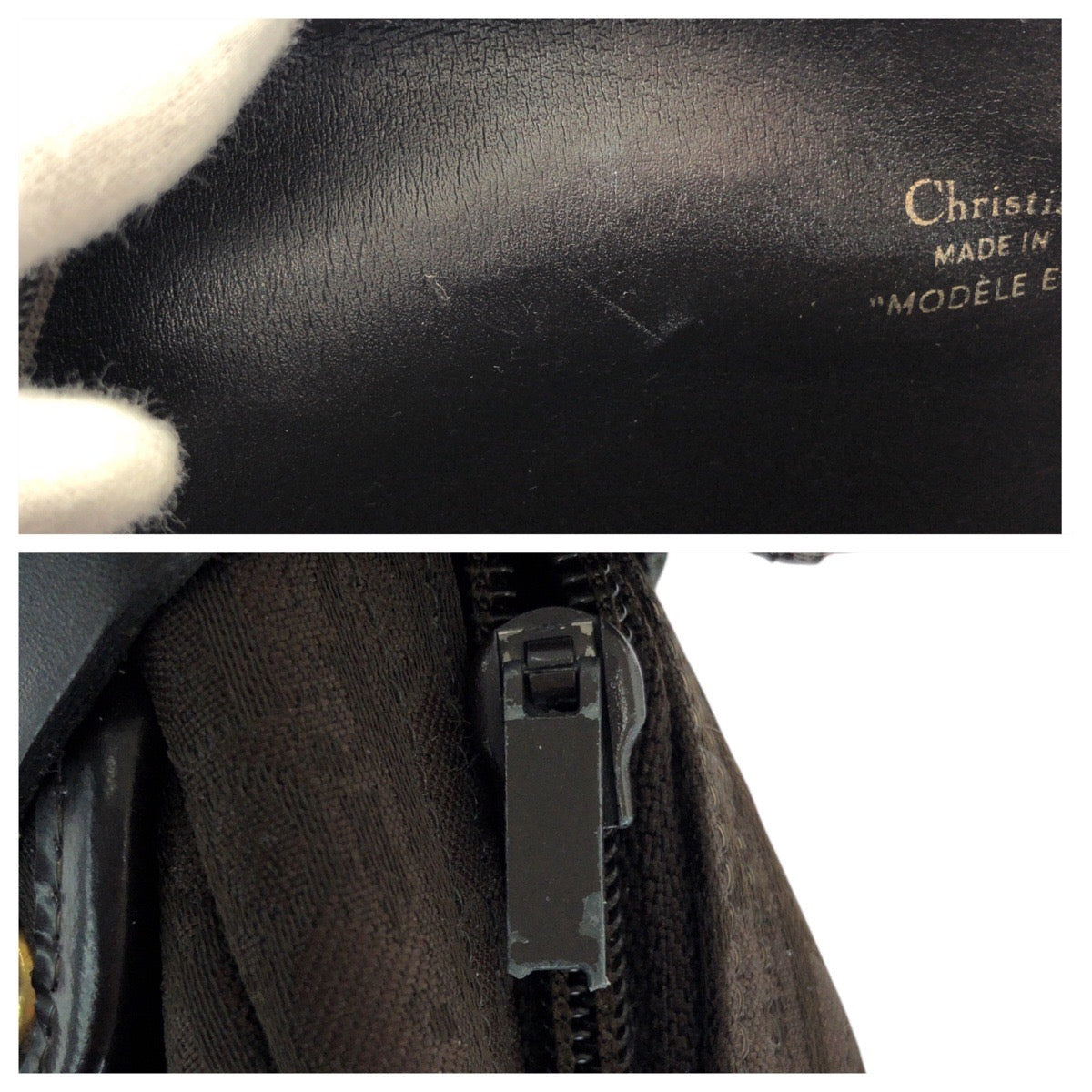 Dior Shoulder Bag canvas Brown Gold Metal Trotter