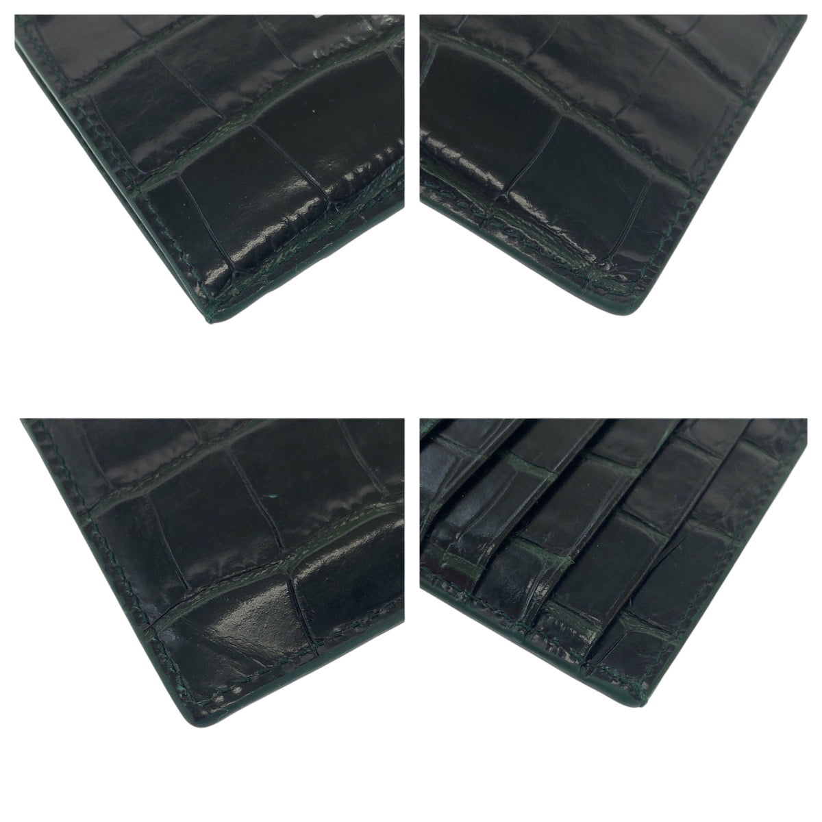BALENCIAGA Coin case 640535 leather black Croco embossed