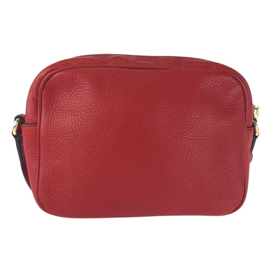 GUCCI Shoulder Bag 308364 leather Red Gold Metal Soho Tassel