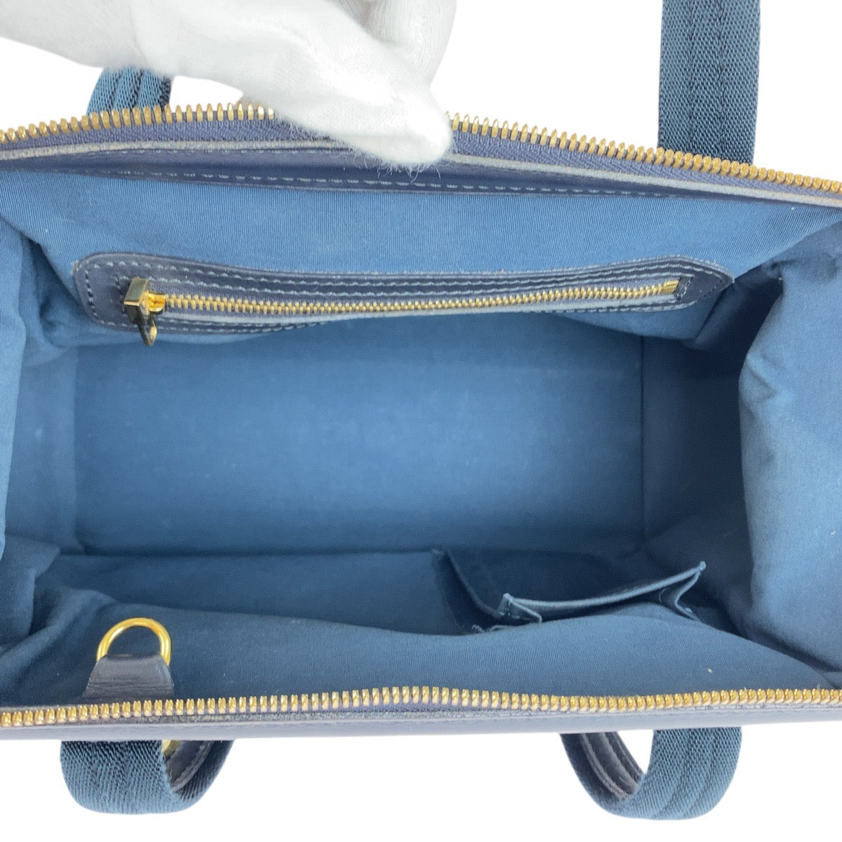 LOUIS VUITTON Handbag M92414 canvas Navy Gold Metal Monogram mini Josephine PN