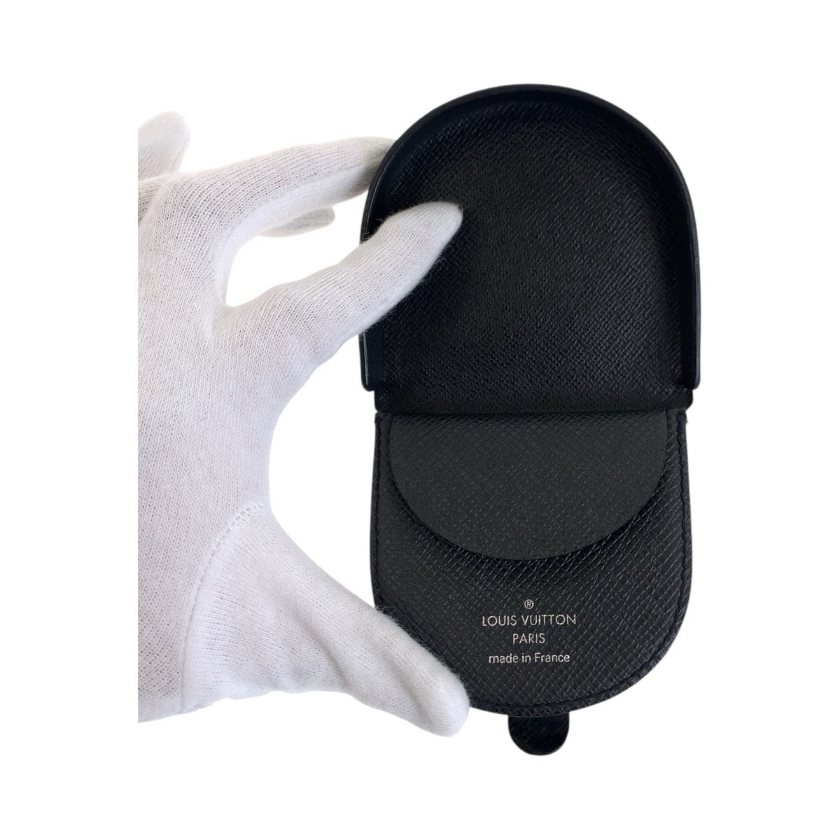LOUIS VUITTON Coin case M64422 Taiga black Taiga Portonet cuvette