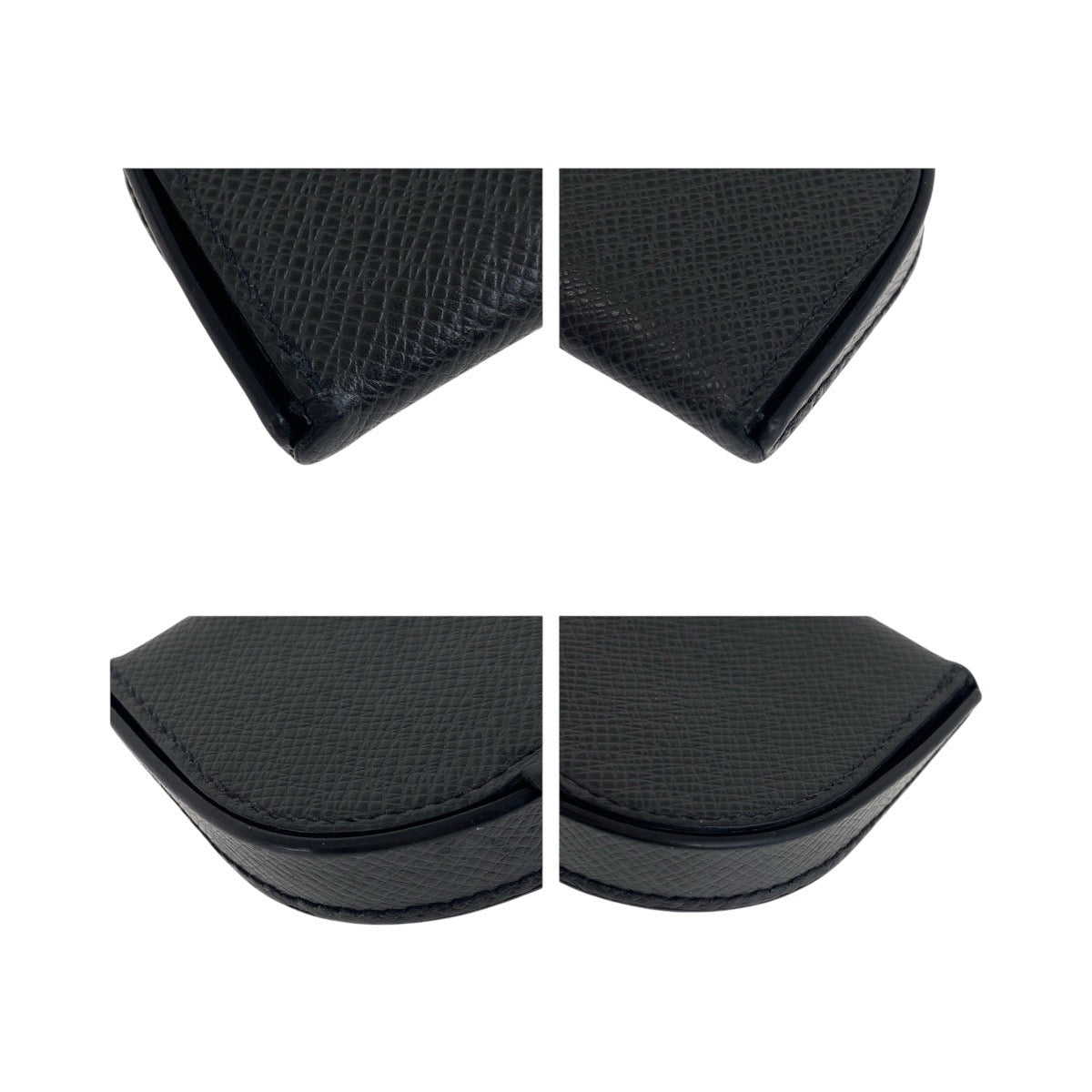 LOUIS VUITTON Coin case M64422 Taiga black Taiga Portonet cuvette
