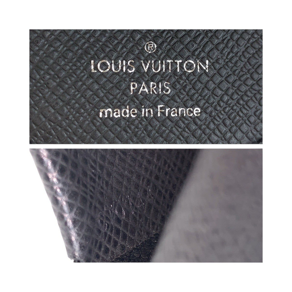 LOUIS VUITTON Coin case M64422 Taiga black Taiga Portonet cuvette