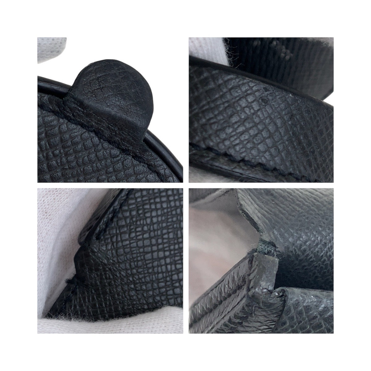 LOUIS VUITTON Coin case M64422 Taiga black Taiga Portonet cuvette