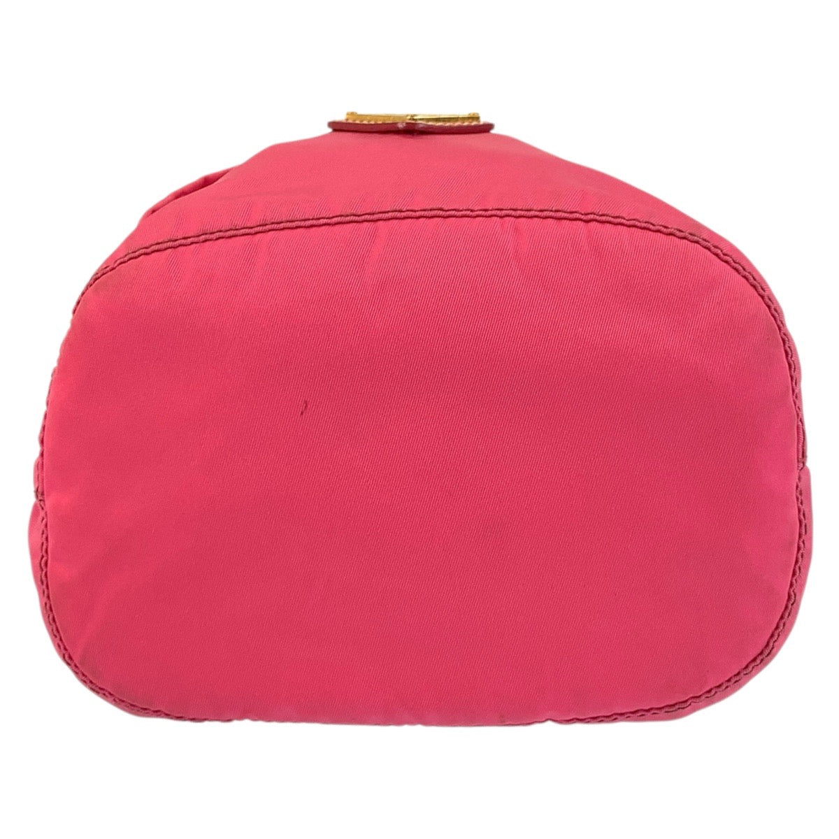 PRADA Pouch Nylon Pink Gold Metal Test Triangle With logo