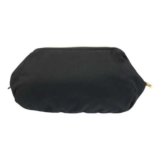 PRADA Pouch Nylon Black GoldMetal Test Triangle With logo