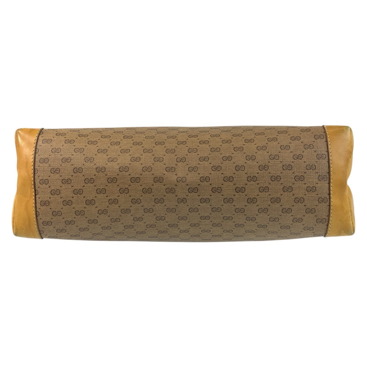 GUCCI Tote Bag 002 58 4889 PVC Beige Gold Metal Micro GG Sherry Line Old Gucci