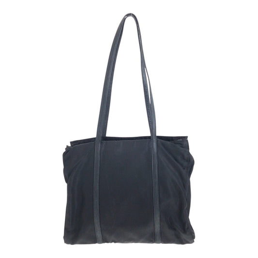 PRADA Tote Bag Nylon Black SilverMetal Test Triangle With logo