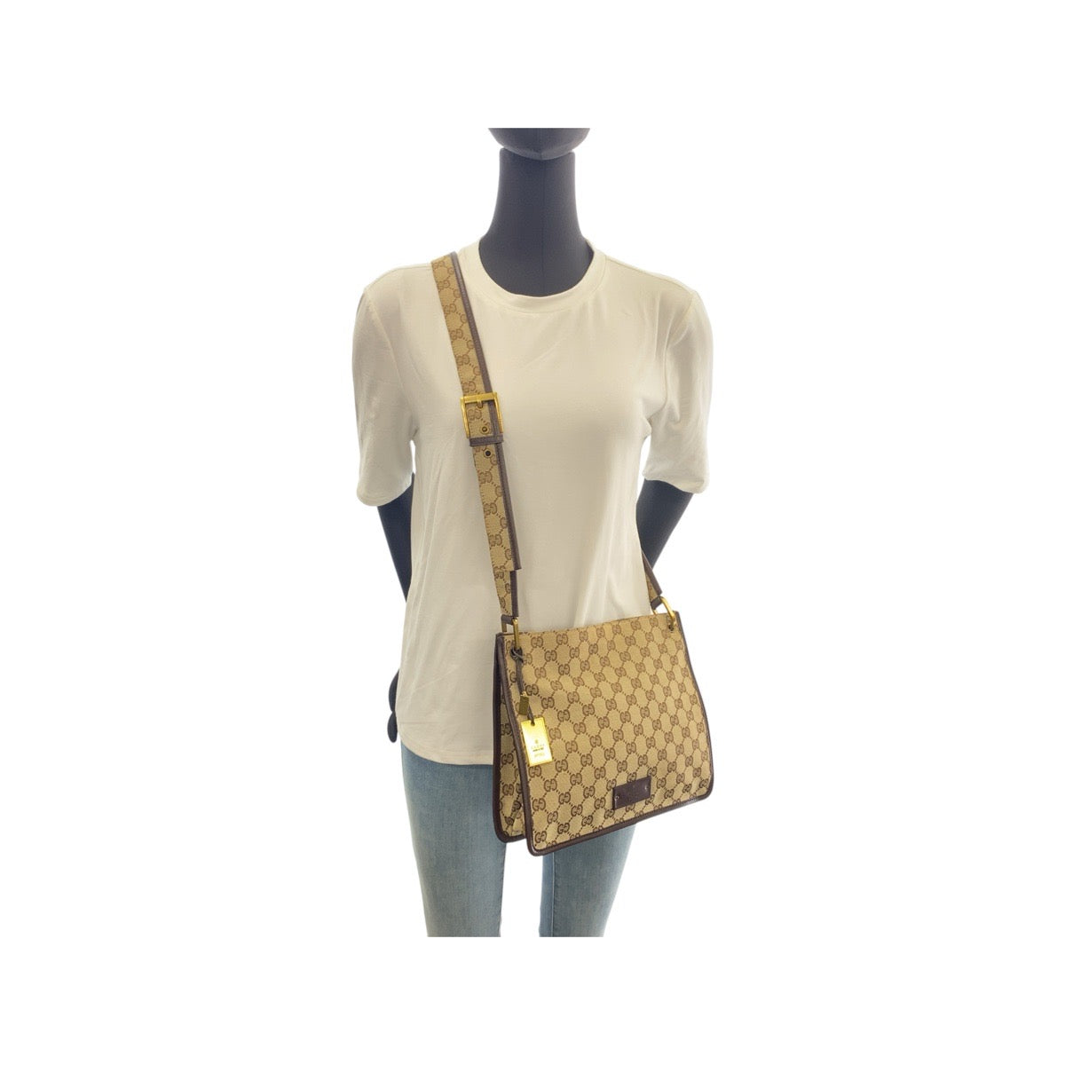 GUCCI Shoulder Bag 91762 GG canvas Beige brown