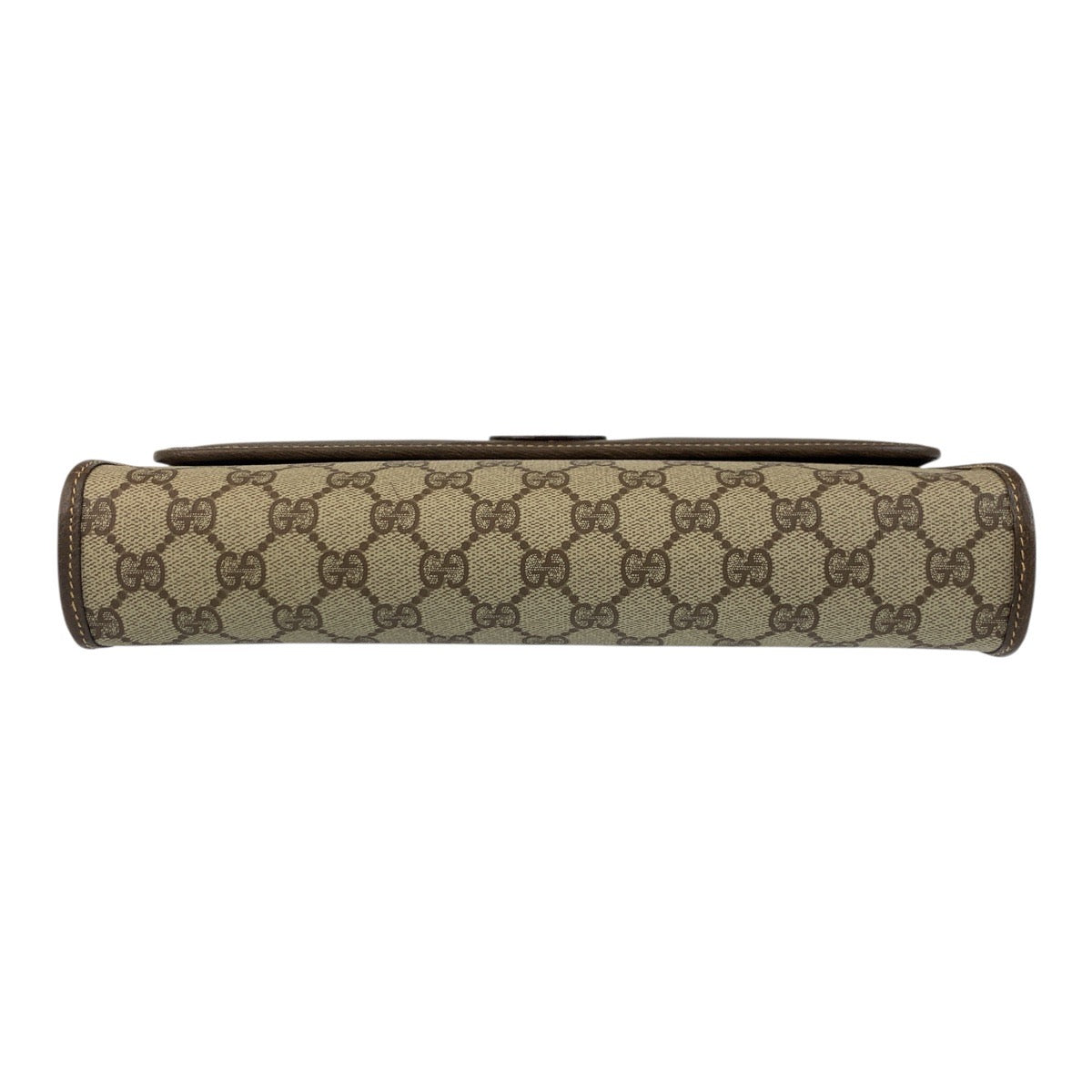 GUCCI Clutch bag 004 261 0264 GG Supreme Canvas Beige Brown Gold Metal