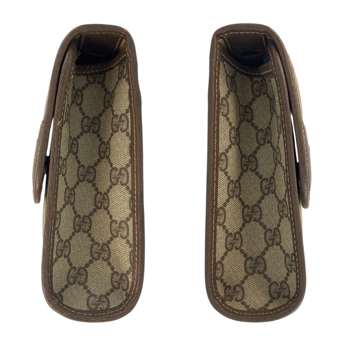 GUCCI Clutch bag 004 261 0264 GG Supreme Canvas Beige Brown Gold Metal
