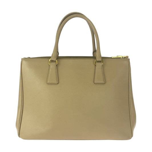 PRADA Shoulder Bag BN2674 leather beige Safiano Triangle With logo