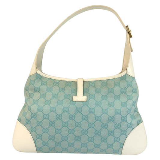 GUCCI Shoulder Bag 001 4057 GG canvas Light blue Jackie