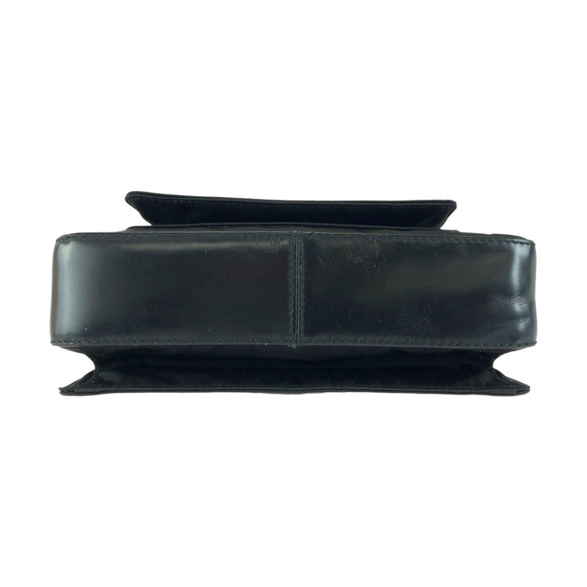 PRADA Shoulder Bag Nylon Black SilverMetal