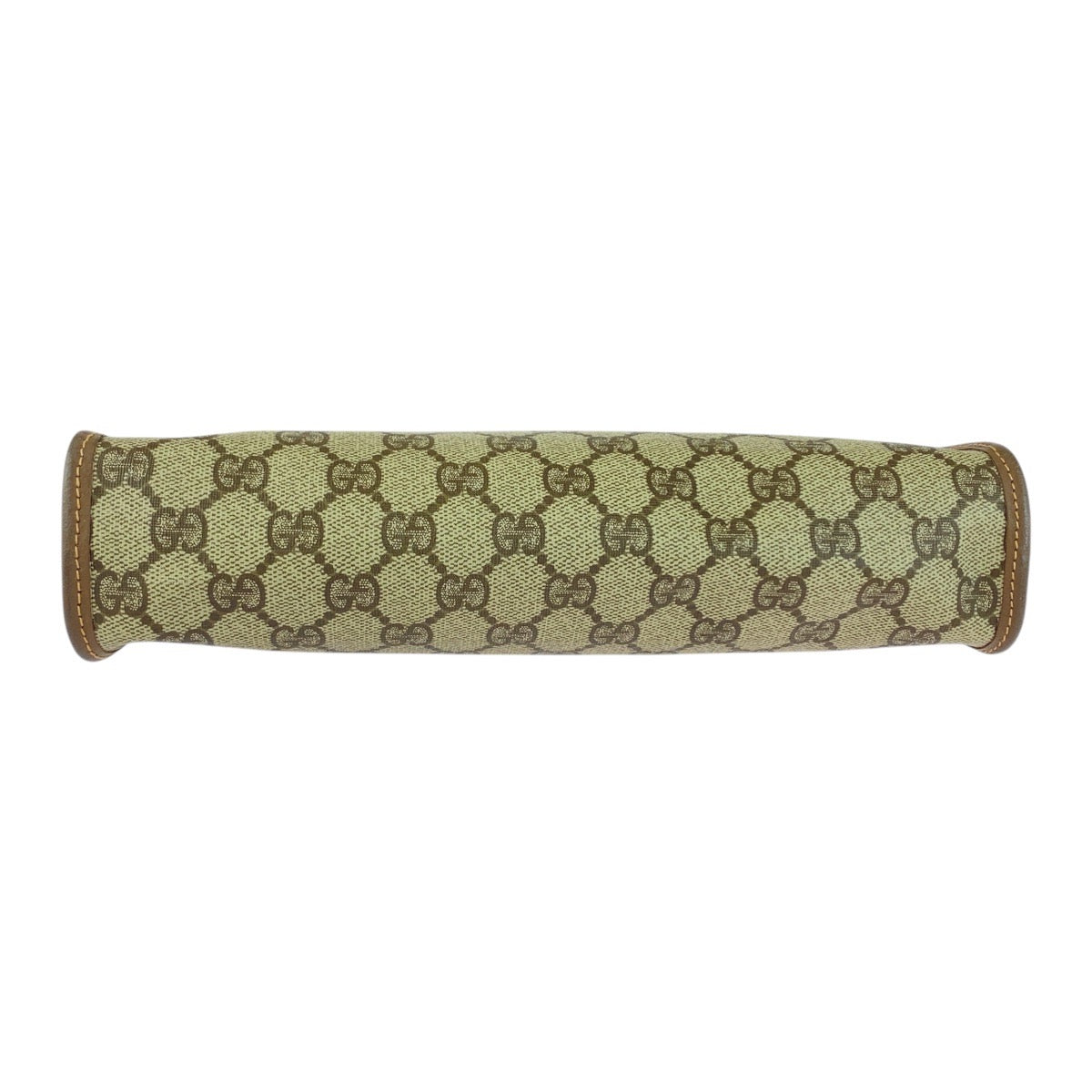 GUCCI Clutch bag 014 122 6063 GG Supreme Canvas Beige Brown Gold Metal Old Gucci