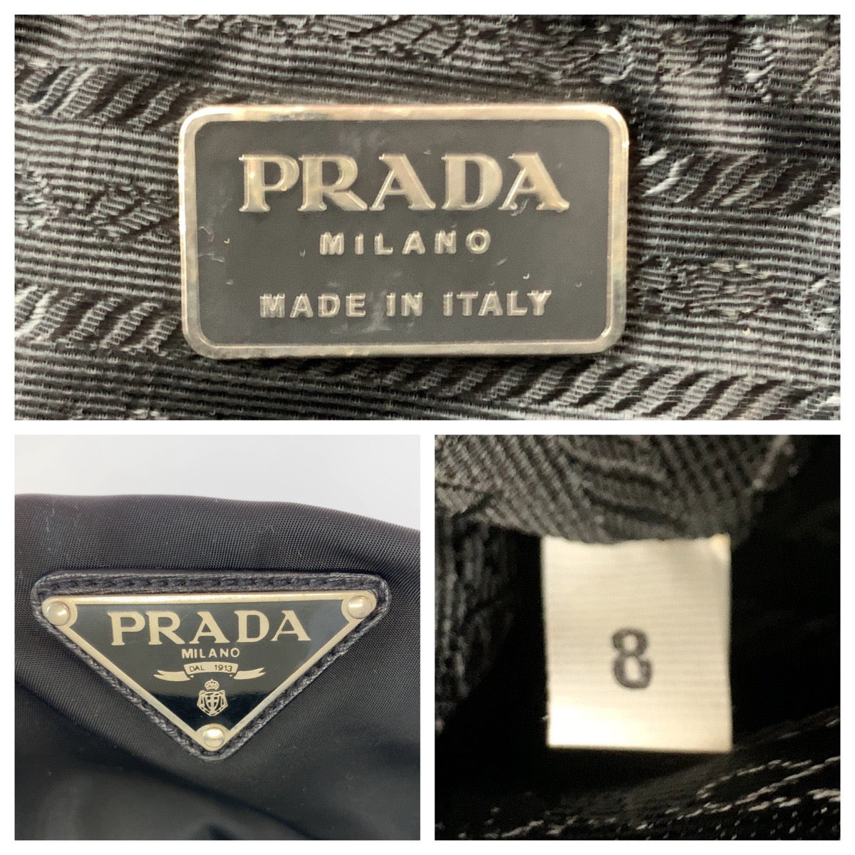 PRADA Boston Duffel bag Nylon black Test Triangle With logo