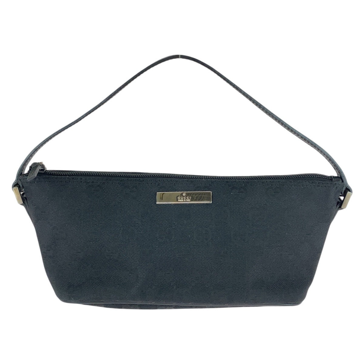GUCCI Handbag 039 1103 GG canvas Black SilverMetal